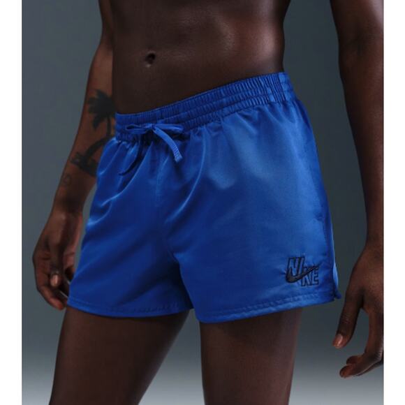 Nike Swim Essentials Men's Blue Drawstring Volleyball Athletic Shorts Size L - Picture 4 of 6